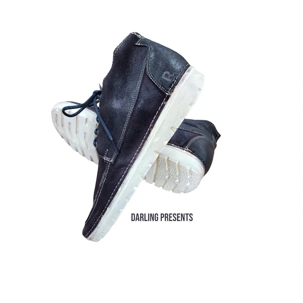 ROAN By Bedstü Tobias Oiled Suede White BFS Men Color Black Size 9